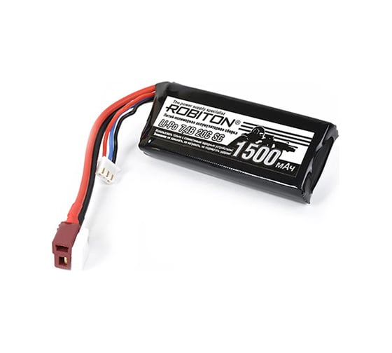Изображение товара Аккумуляторная сборка Robiton LP-STB2-1500 Lipo 7.4В 1500мАч 13303