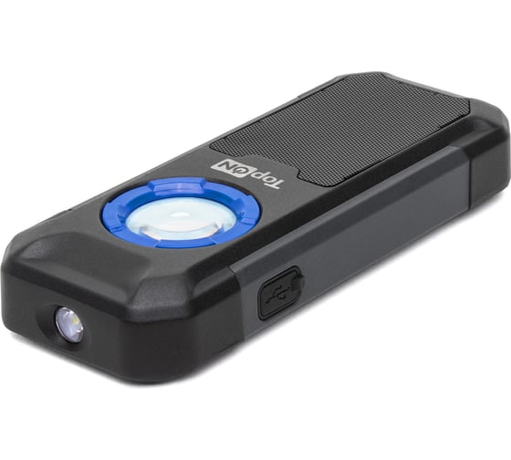 Изображение товара Аккумуляторный фонарь TopOn LED 5 Вт 550 лм 3.7 B 3 Ач 11.1 Втч Bluetooth колонка, дополнительный фонарь, магнитное крепление, крючок TOP-MX055BT