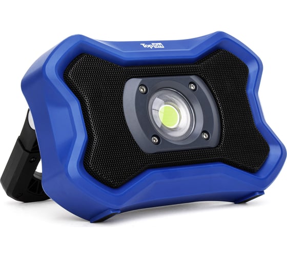 Изображение товара Аккумуляторный фонарь TopOn LED 20 Вт 2000 лм 7.4 В 4.0 Ач 29.6 Втч Bluetooth колонка Синий TOP-MX2BTB