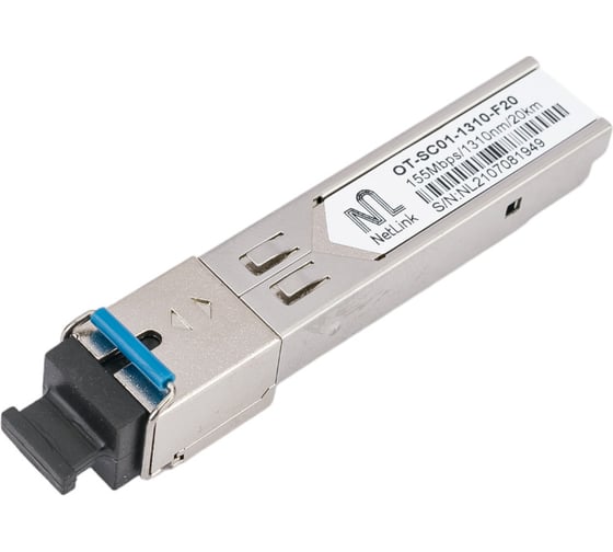 Изображение товара Модуль Netlink SFP-OT-SC01-1310-155Mb-20km (Tx-1310nm, Rx-1550nm) УТ000001580