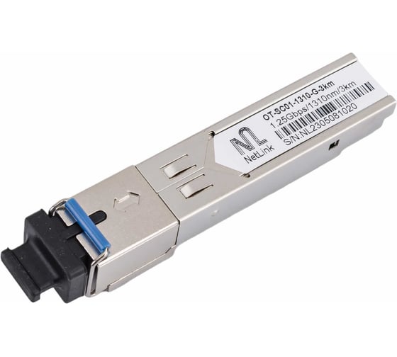 Изображение товара Модуль Netlink SFP-OT-SC01-1310-G-3km (Tx-1310nm, Rx-1550nm) УТ000001419