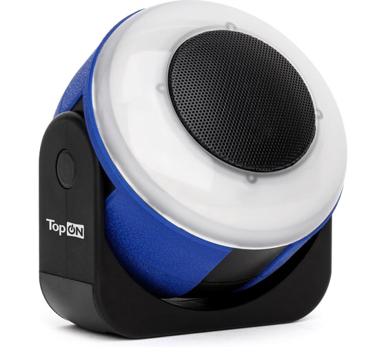 Изображение товара Аккумуляторный фонарь TopOn LED 300 лм 3.7 B 4.4 Ач 16.2 Втч 4 режима света, Bluetooth колонка, магнитное крепление, карабин TOP-MX03BT