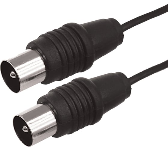 Изображение товара Антенный кабель удлинитель REXANT ТВ гнездо - штекер 3 метра, черный 17-5023