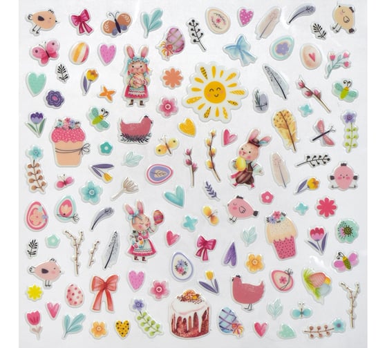 Изображение товара Объемные наклейки MARMITON Пасхальные 20x20 см 17385