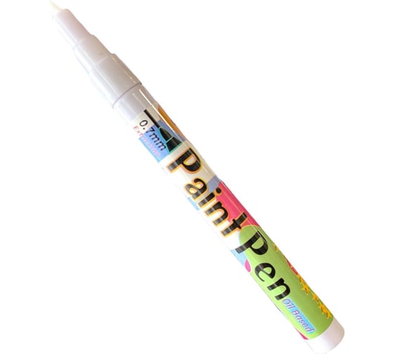 Изображение товара Маркер-краска Flysea по металлу с тонким наконечником Paint Marker FS-177, 0.7 мм, белый FS-177-white