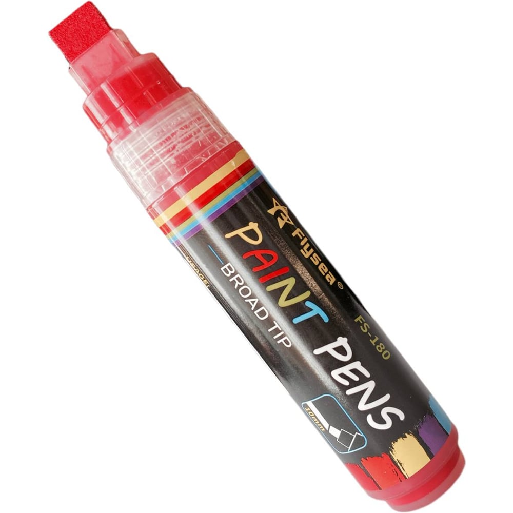 Изображение товара Промышленный маркер-краска Flysea FS-180 с широким наконечником 10 мм красный