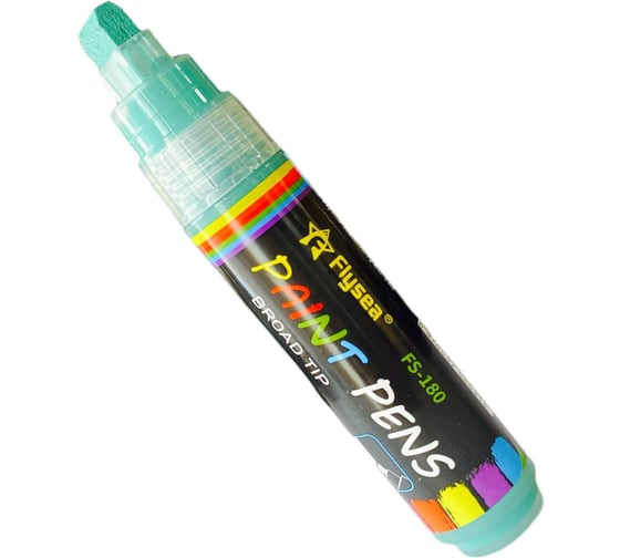 Изображение товара Маркер-краска Flysea промышленный Paint Marker FS-180 с широким наконечником (10.0 мм), зеленый FS-180-green