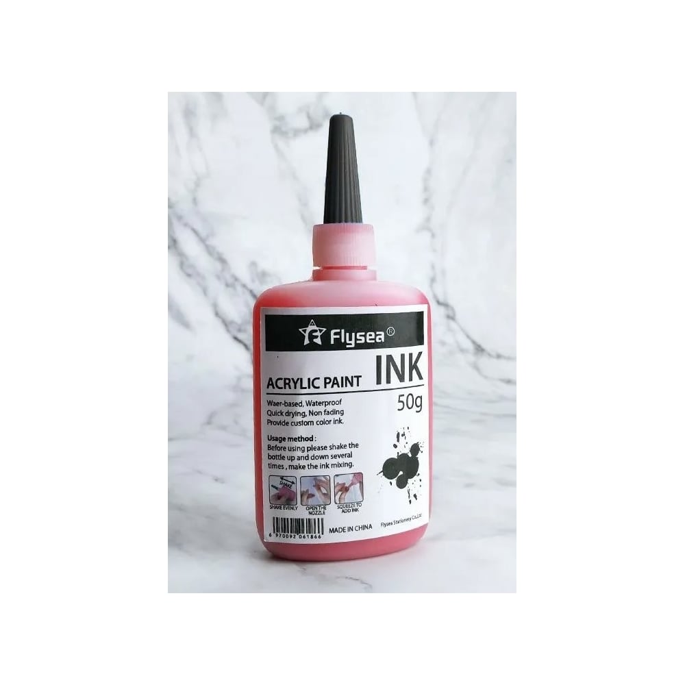 Изображение товара Акриловая маркировочная краска Flysea Acrylic paint (50 гр), цвет красный AP-50-red
