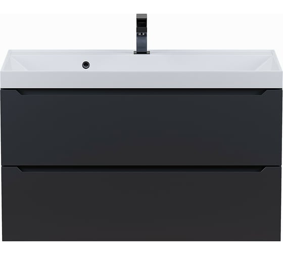 Изображение товара Подвесная тумба под раковину uperwood Tanos 90 см, черная 291020233