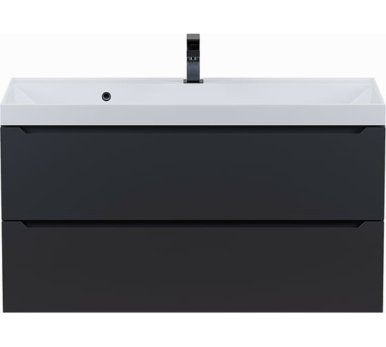 Изображение товара Подвесная тумба под раковину uperwood Tanos 100 см, черная 291020234