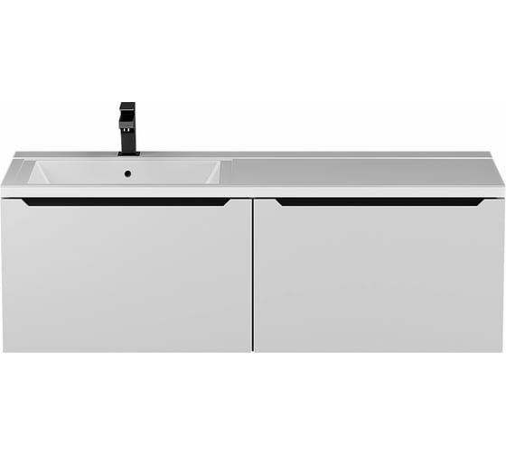 Изображение товара Подвесная тумба под раковину uperwood Tanos 120 см, левая, белый/графит 291020265