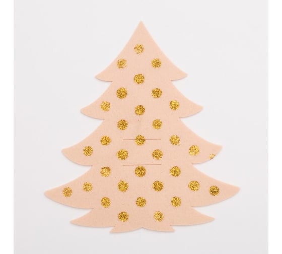 Изображение товара Конверт для столовых предметов Доляна Ёлка с золотом, 23х35 см, 100% полиэстер, фетр 4348536