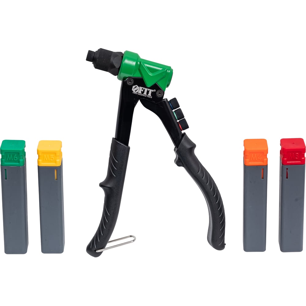 Изображение товара Комбинированный заклепочник FIT Профи для резьбовых и вытяжных заклепок 2.4-4.8 мм 235 мм