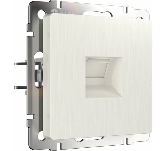Изображение товара Телефонная розетка WERKEL W1182013 RJ-11 перламутровый рифленый a051181