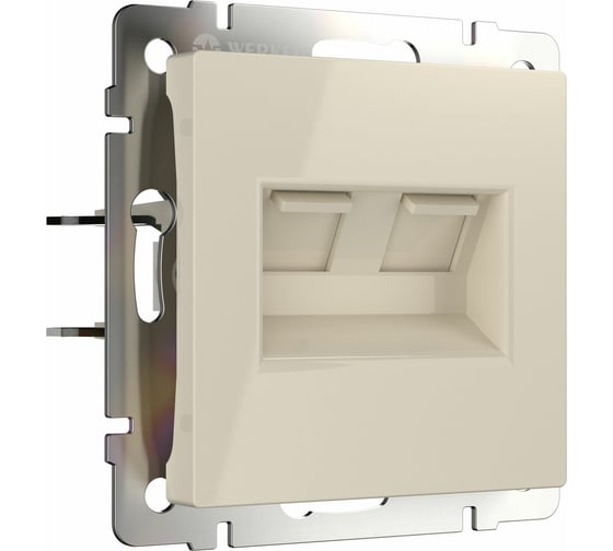 Изображение товара Двойная розетка Ethernet RJ-45 WERKEL W1181103 слоновая кость a051489
