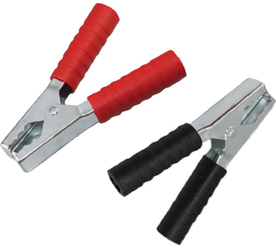 Изображение товара Зажим крокодил REXANT 250 А 150 мм черный и красный 20 шт 16-0020