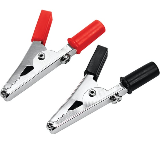 Изображение товара Зажим крокодил REXANT 5 А 55 мм черный и красный 200 шт 16-0006