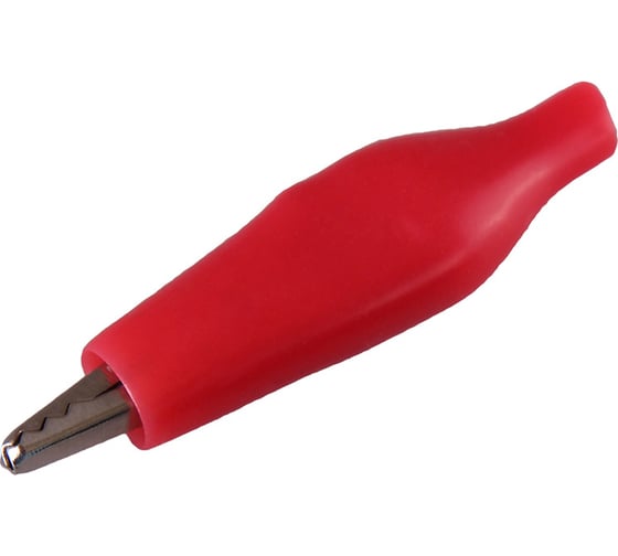 Изображение товара Зажим крокодил REXANT 5 А 46 мм в изоляторе черный и красный 200 шт 16-0002