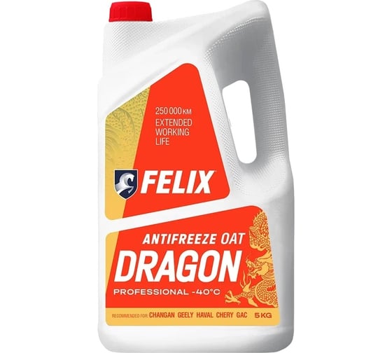 Изображение товара Антифриз FELIX Dragon, в п/э канистре 5кг 430206405