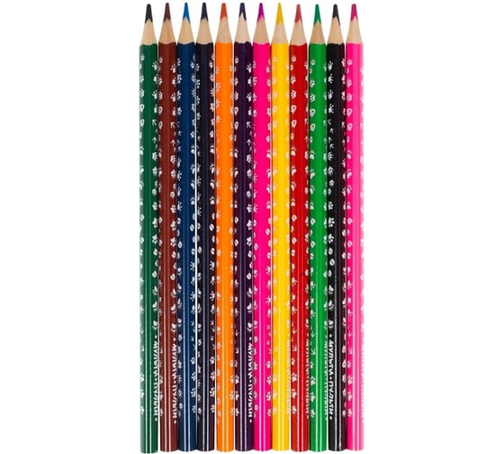 Изображение товара Цветные карандаши Мульти-Пульти Енот-следопыт, 18 цветов, трехгранные, рисунок на корпусе, заточенные, картон CP_20539