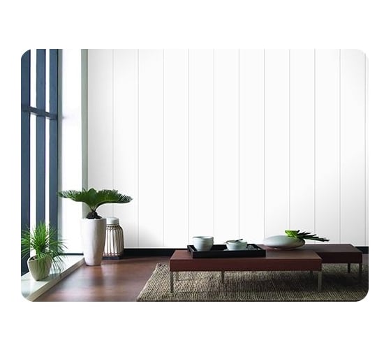 Изображение товара Панель ПВХ Центурион 0,375x2,7x0,008 белый глянец широкая 6 шт. 61580