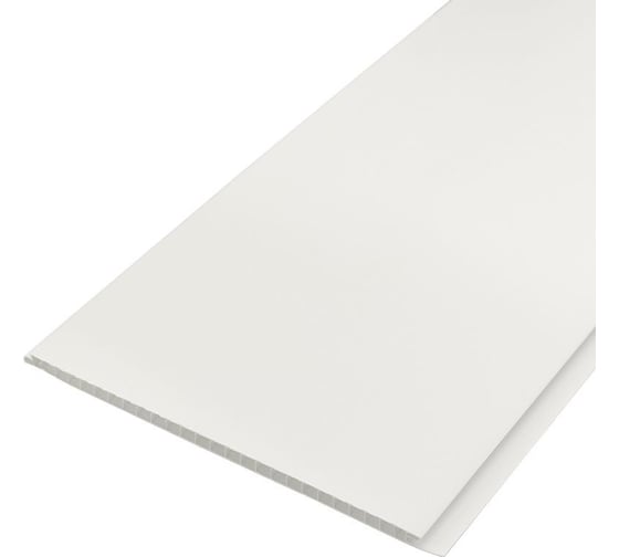Изображение товара Панель ПВХ Центурион 0,375x2,7x0,008 м белая матовая широкая 6 шт. 62874