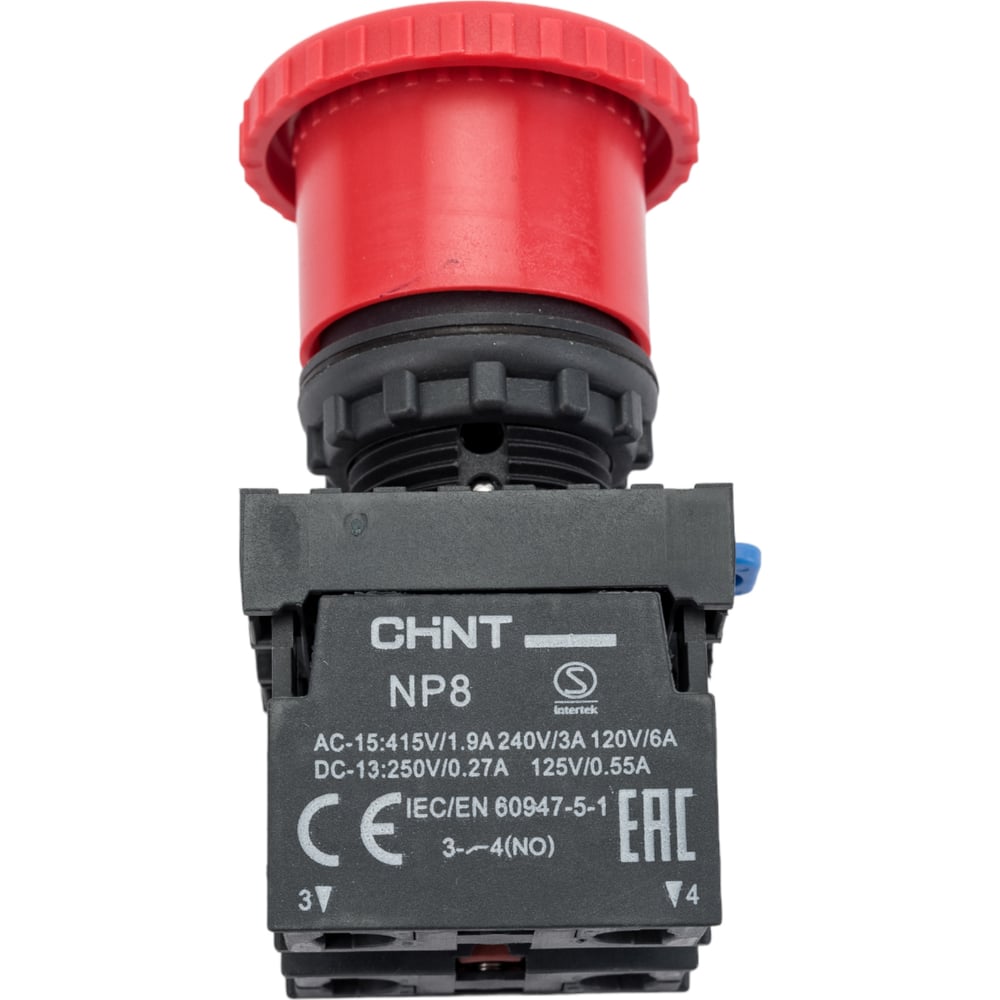Кнопка управления CHINT кнопка управления chint 667129 d 40 мм с фиксацией ip65 красный