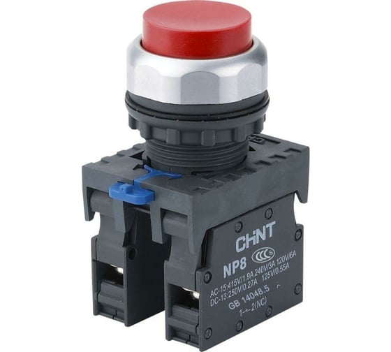 Изображение товара Кнопка управления CHINT NP8-11BN/4 без подсветки красн. 1НО+1НЗ IP65 (R) 667114