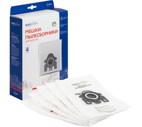 Изображение товара Мешки пылесборники для пылесоса MIELE 4 шт EURO Clean E-49/4