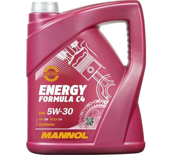 Изображение товара Моторное масло MANNOL ENERGY FORMULA синтетическое, C4, 5W-30, 5 л 79175