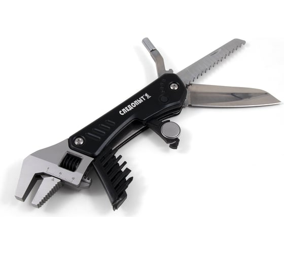 Изображение товара Мультитул-гаечный ключ Следопыт URBAN, 160x40x18 мм, 7 предметов, набор бит, в чехле PF-MT-23