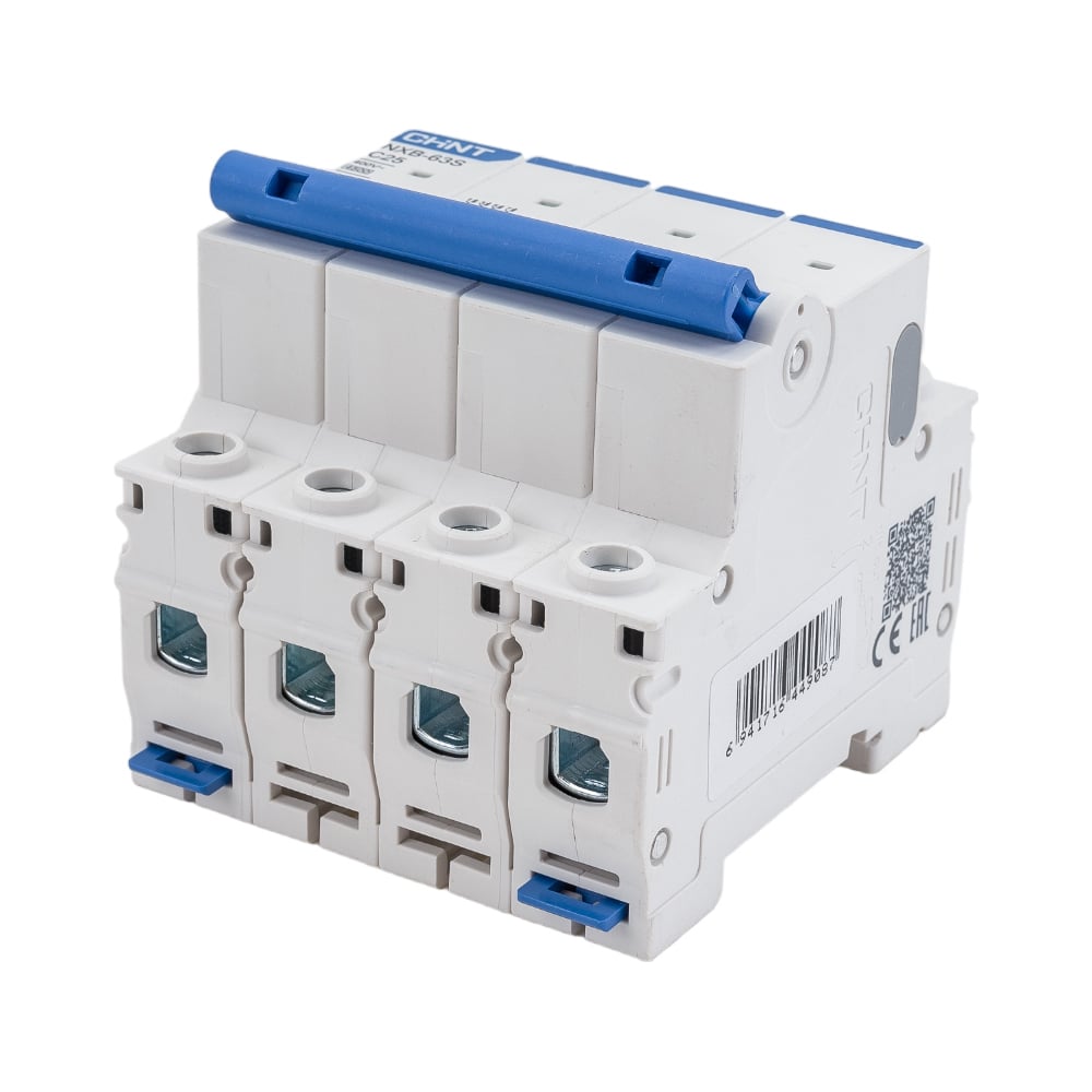 Изображение товара Автоматический выключатель CHINT модульный 4п C 25А 4.5кА NXB-63S (R)