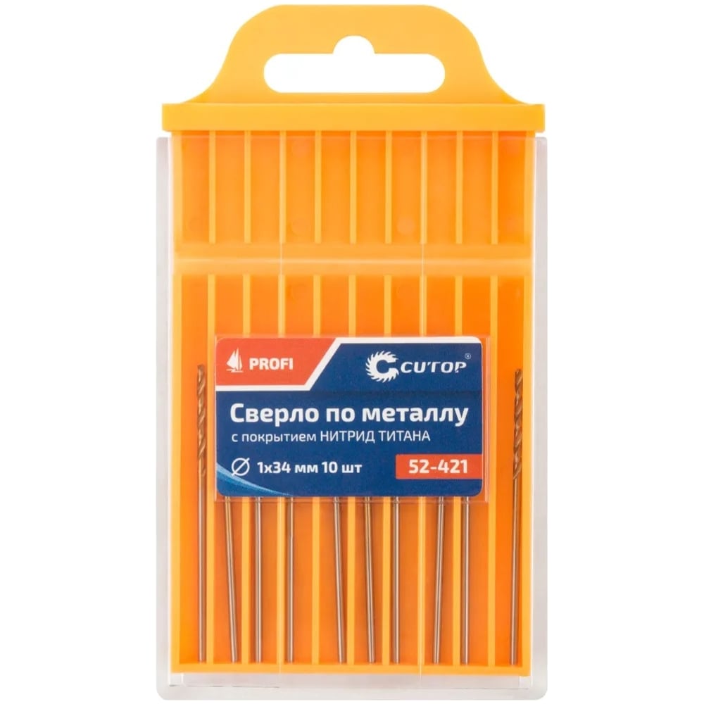 Изображение товара Сверло по металлу с титановым покрытием 1x34 мм, 10 шт CUTOP
