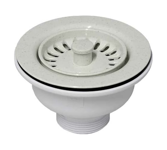 Изображение товара Выпуск для сифона McAlpine ф40-113 мм, цвет полярный белый, фактура гранит, h=70 мм MRSKW7-PWG