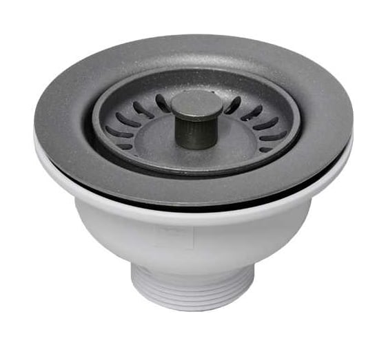 Изображение товара Выпуск для сифона McAlpine ф40-113 мм, цвет матовая лава черный, фактура гранит, h=70 мм MRSKW7-MLB