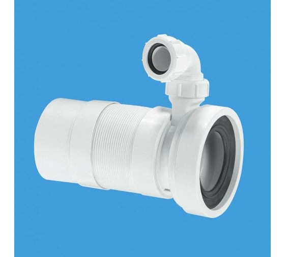 Изображение товара Гофра для унитаза McAlpine с ответвлением, с гладким окончанием MRWC-F33PD