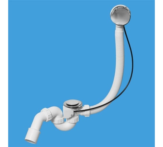 Изображение товара Полуавтомат McAlpine пластиковый, с коленом, Lтросика1000 мм, цвет хром MRB2CB2-PB