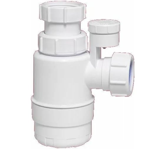 Изображение товара Сифон McAlpine без выпуска d32, с вентиляционным и силиконовым клапанами MRW2-SV-NW