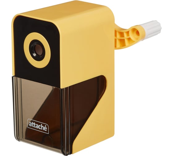 Изображение товара Механическая точилка Attache Bright Colours, авто-фиксация карандаша, желтый 1407296