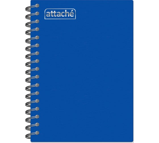 Изображение товара Блокнот Attache Plastic А6, 60 листов, гребень слева, пластиковая обложка, клетка, синий 1516760