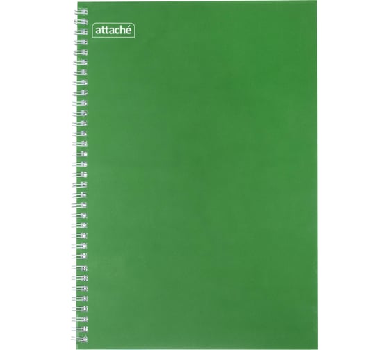 Изображение товара Бизнес-тетрадь Attache А4 80 листов, спираль, темно-зеленый, плотность блока 60 г/кв м, плотность обложки 215 г/кв 1441826