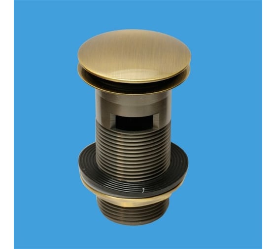 Изображение товара Донный клапан McAlpine с переливом, цвет бронза, кнопка CW60-AB