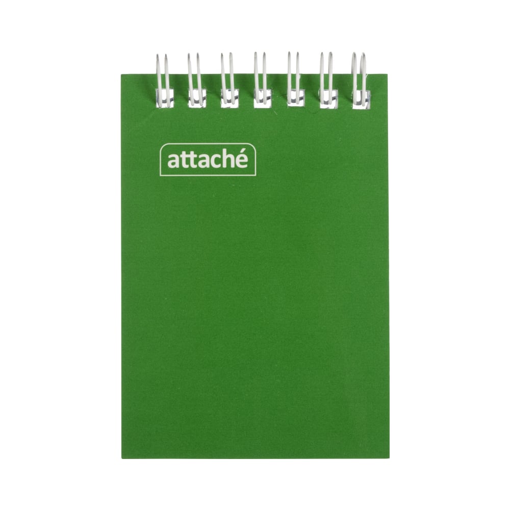 Изображение товара Блокнот Attache А7 60 листов с пружиной и мягкой обложкой темно-зеленый
