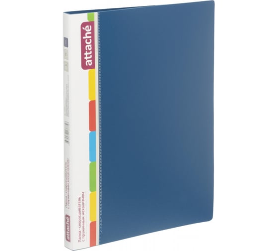 Изображение товара Пластиковый скоросшиватель Attache A4 синий плотность 0,7 мм вместимость до 200 листов 1418997