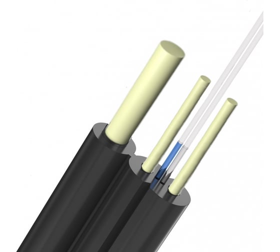 Изображение товара Оптический внешний кабель Netlink NL-OK-FTTH-8A-А2 (8 волокно с доп. стеклопрутком) УТ000004886