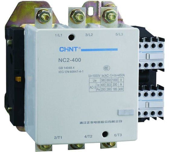Изображение товара Контактор CHINT NC2-400 400А 230В/АС3 50Гц (R) 236157