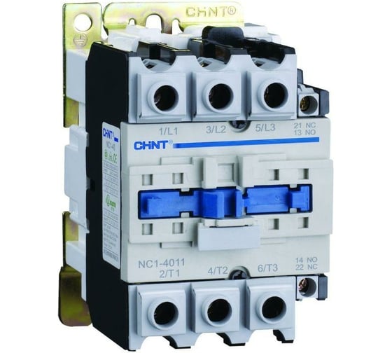 Изображение товара Контактор CHINT NC1-4011 40А 400В/АС3 1НО+1НЗ 50Гц (R) 222287