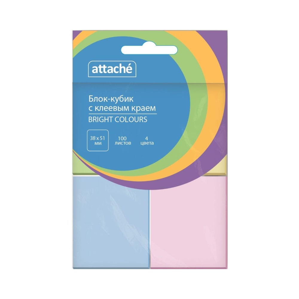 Изображение товара Стикеры Attache Bright colours 38x51 мм 4 цвета в комплекте Изображение товара Стикеры Attache Bright colours 38x51 мм 4 цвета в комплекте