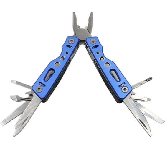 Изображение товара Мультитул-плоскогубцы Следопыт 70x35x15 мм, 9 предметов, в чехле PF-MT-18