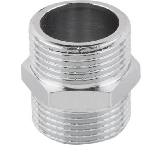 Изображение товара Латунный ниппель AV Engineering наружная-наружная 3/4 хром AVE303005